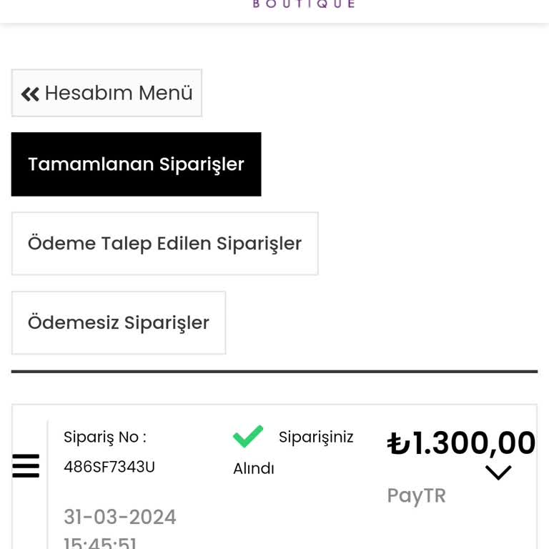 Butik Ponçik 31 Mart Siparişim Hala Gelmedi