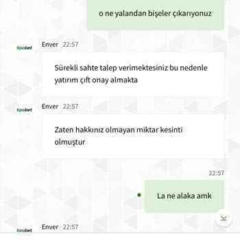 Tipobet Haksız Yere Paramı Kestiler