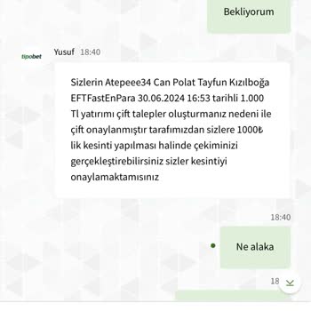 Tipobet Haksız Yere Paramı Kestiler