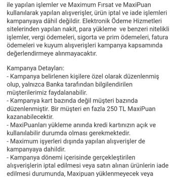 İş Bankası MaxiPuan Kampanyalarının Puanlarını Vermiyor.