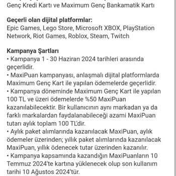 İş Bankası MaxiPuan Kampanyalarının Puanlarını Vermiyor.