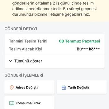 Trendyol Express Kargo Şirketi'nin Ürünümü Ulaştırmaması