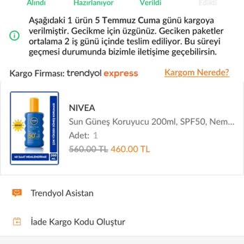 Trendyol Express Kargo Şirketi'nin Ürünümü Ulaştırmaması