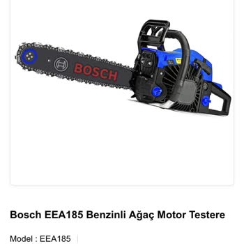 Ekinler Profesyonel El Aletleri Bosch Benzinli Odun Kesme Motoru Çalışmıyor