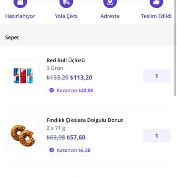 Getir Ambalajsız Donut Gönderildi