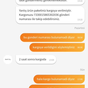 Trendyol Yanlış Ürün Gönderildi