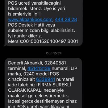 Akbank Pos Cihazını Adresten Almıyor