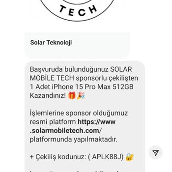 Solarmobiletech.com Yanıltıcı Çekiliş Ve Tehditlerle Mağduriyet