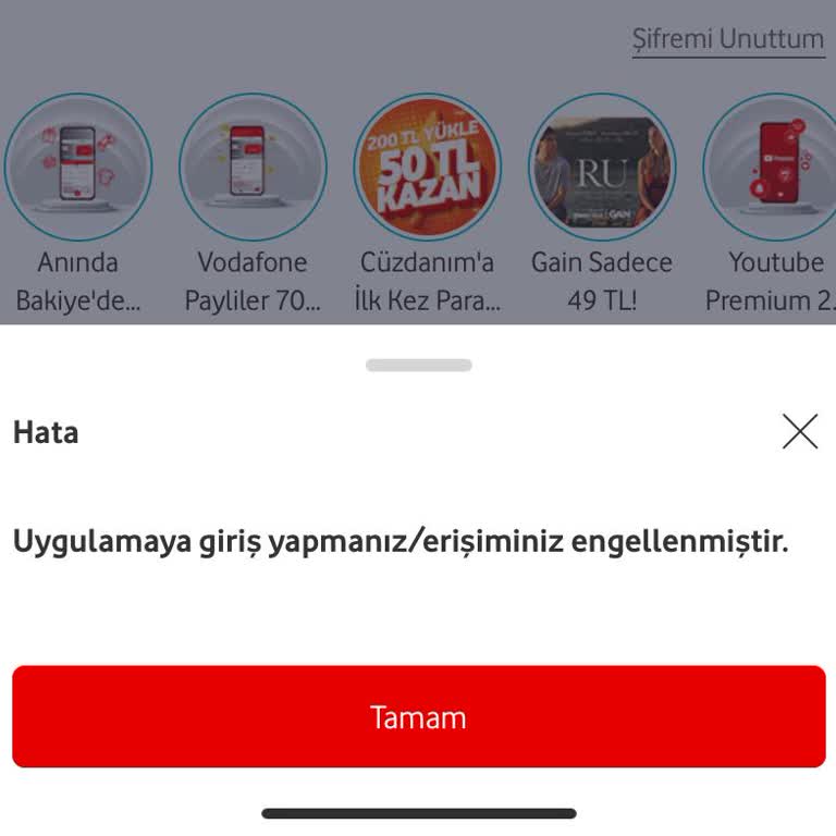 Vodafone Pay Erişime Engellendi Uyarısı Veriyor
