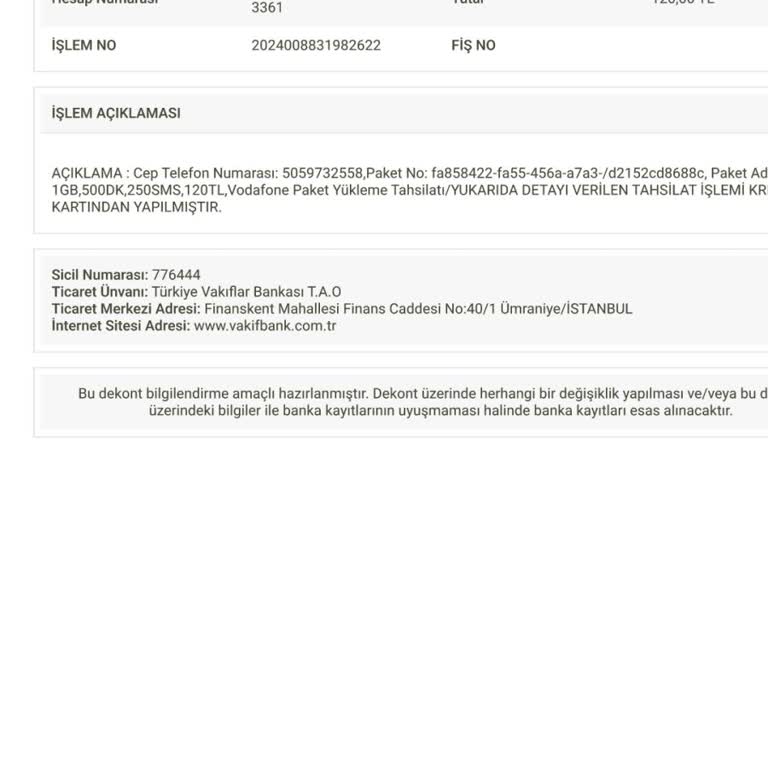 Vodafone Net Vodafone Paket Yükledim Ama Gelmedi