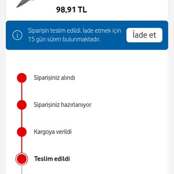 Vodafone Her Şey Yanımda İki Sipariş Min Biri Geldi Diğeri Hâlâ Gelmedi