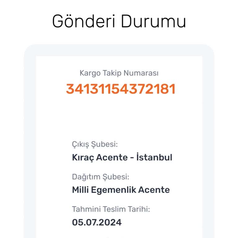 Sürat Kargo, Kargomu Ulaştırmıyor Bana