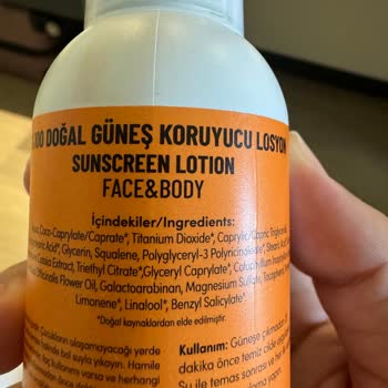 Siveno Güneş Kremi Doğal Değil