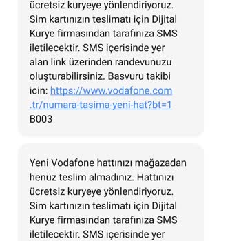 Vodafone'dan Bir Gecede 25 Mesaj Geliyor.