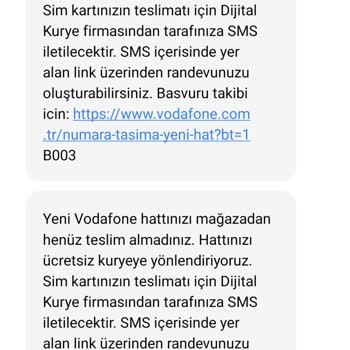 Vodafone'dan Bir Gecede 25 Mesaj Geliyor.