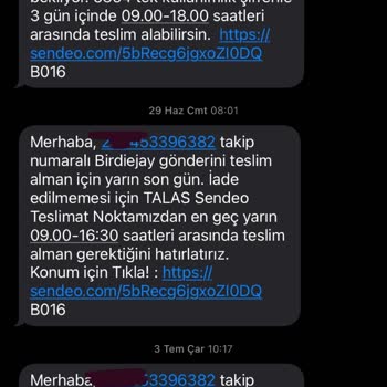 Sendeo Teslim Edilmeyen Ürün Ve Yanıltıcı Bilgilendirme Sorunu