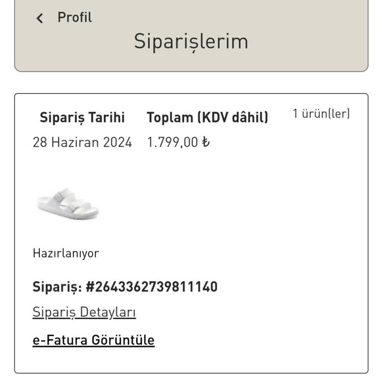 Birkenstock 13 Gündür Ürünü Gönderemiyor