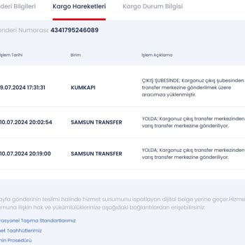 Aras Kargo Kargo Teslimatında Yaşanan Büyük Gecikme Ve Sorumsuzluk