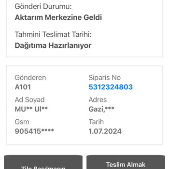 A101 Ve Bir Günde Kargo 1 Ayda Kargo Olmalı