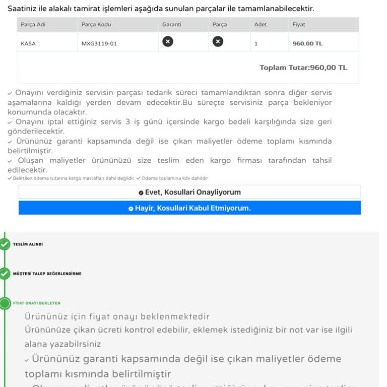 Saat & Saat Bir Haftada Arızalanan Saat Ve İlgisiz Servis