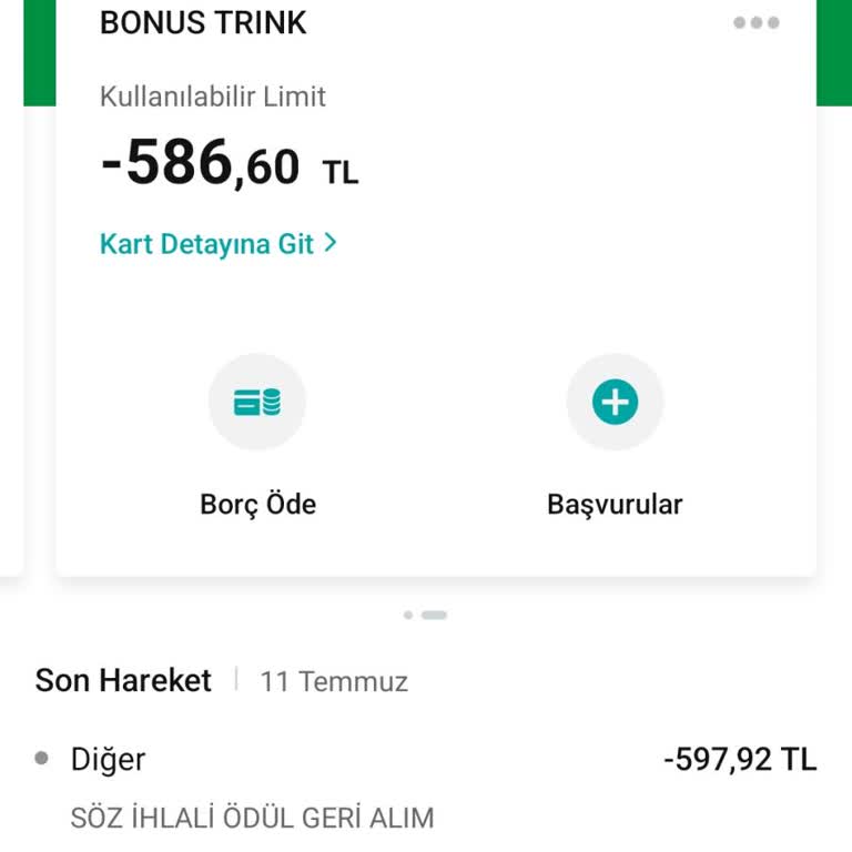 Garanti BBVA Haksiz Kart Aidatı