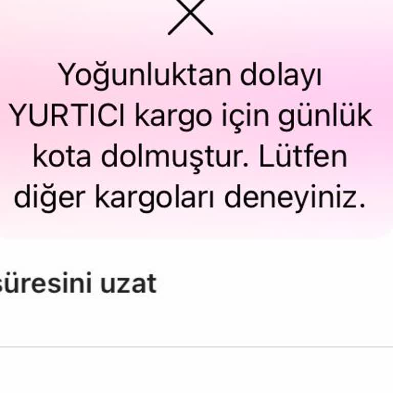 Gardrops Uygulaması Yurtiçi Kargo Kota Sorunu
