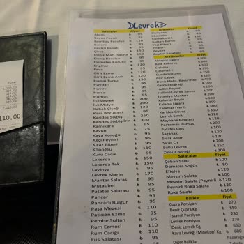 Levrek Balık Menü İle Adisyon Arasındaki Fiyat Farkı