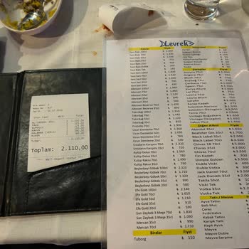 Levrek Balık Menü İle Adisyon Arasındaki Fiyat Farkı