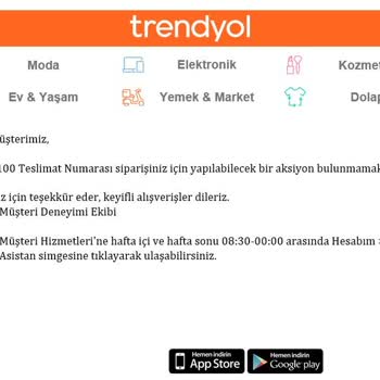 Trendyol, Yazışmalarla Oyalayıp İade Süresi Geçti Diye İade Almadı.