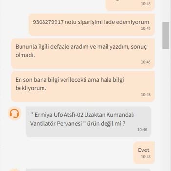 Trendyol, Yazışmalarla Oyalayıp İade Süresi Geçti Diye İade Almadı.