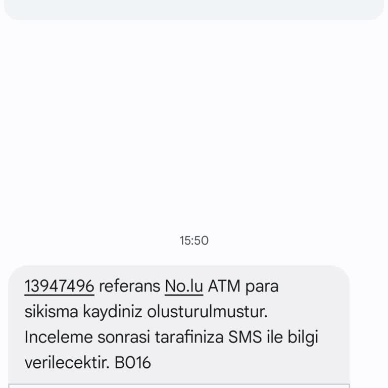Yapı Kredi Bankası ATM Para Sıkışması