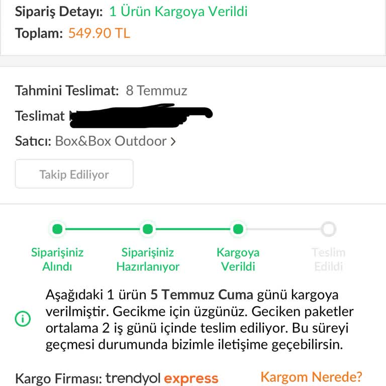 Trendyol Express Pişmanlıktır Alım Bu Şirket Olmamasına Gayret