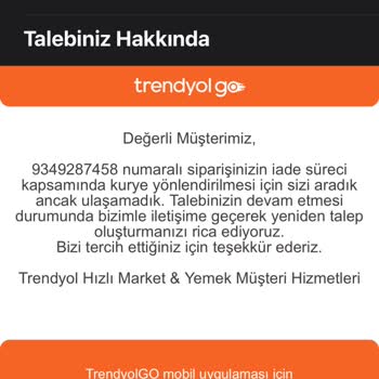 Trendyol Hızlı Market Sorunlara Cevap Veremiyor.!