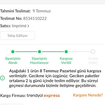 Trendyol Express Kargonun Tarihinde Asla Teslim Edilmemesi