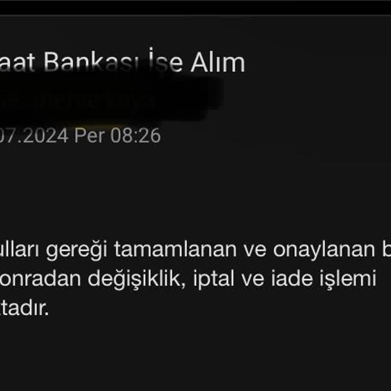 Ziraat Banka Sınav İptali Ücret İadesi İstiyorum