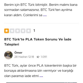 BTCTURK Uygulamasında Yatırım Sorunu