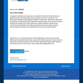 Yapı Kredi'nin Chippin'den Olan Puanı Vermemesi