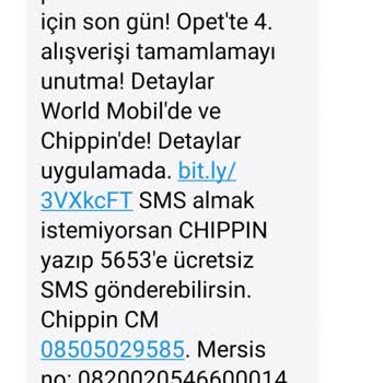 Yapı Kredi'nin Chippin'den Olan Puanı Vermemesi