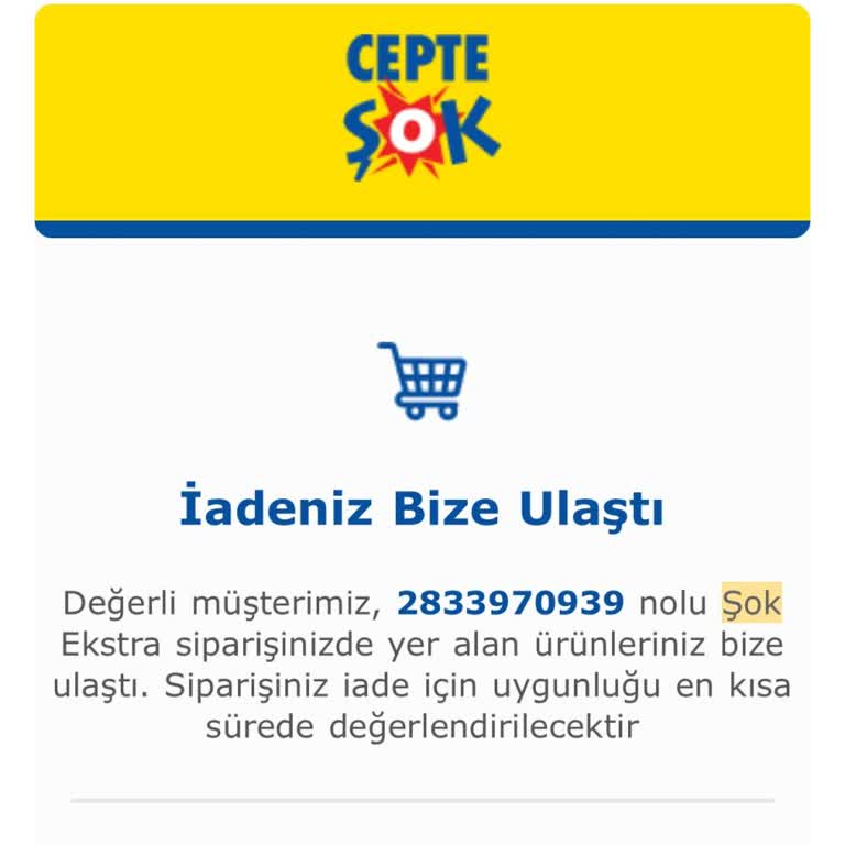 Şok Market İade Yapmaması