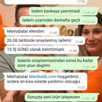 Mazi Butik Ücret İadesi Yapmıyor