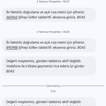 Vodafone Sim Kartım Gelmedi