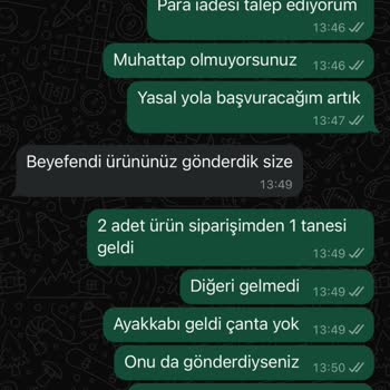 Shopier Sneakershome.tr1 Eksik Ürün Gönderdi