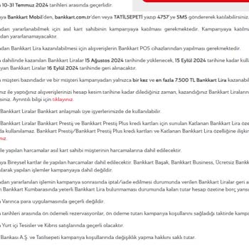 Tatil Sepetinde Bankkart Lira Sebepli Rezervasyonum İptal Edildi.