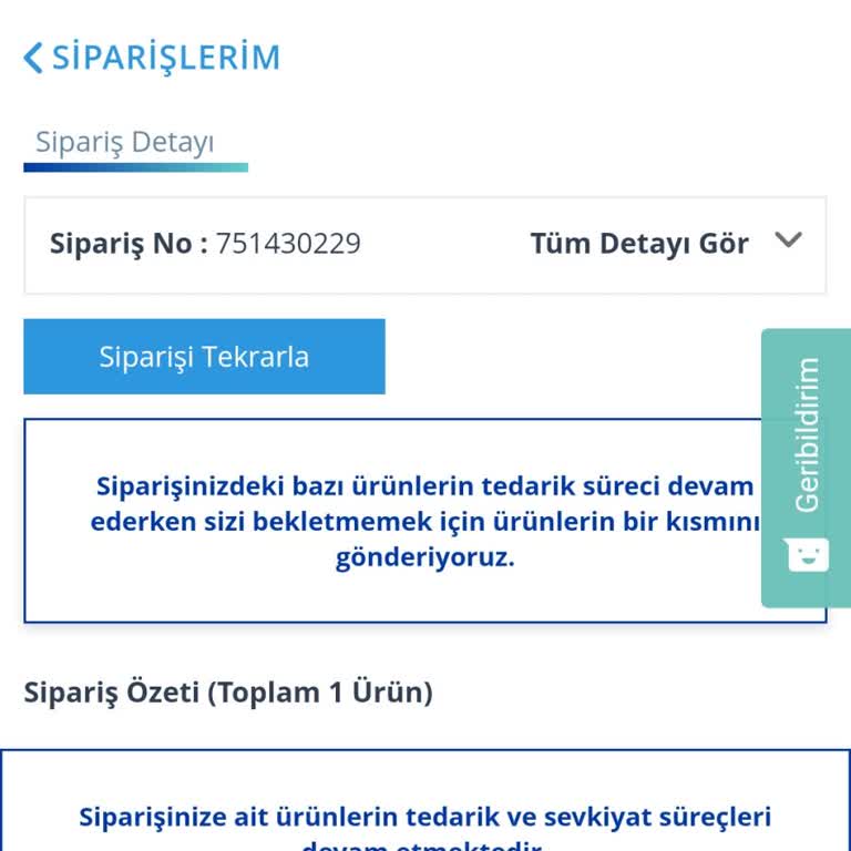 Avansas Siparişimdeki Ürünleri Haberim Olmadan İptal Etti