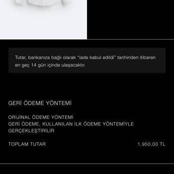 Zara İade Ücreti Yatırılmadı