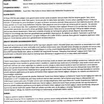 Amazon Mağazası Paramın Üzerine Kondu, Amazon Sorumluluk Kabul Etmedi