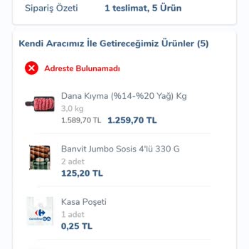 Carrefour SA 48 Saattir Siparişimi Teslim Etmedi