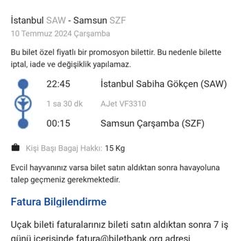 Bilet.com Acil Durumda Uçuş Rezervasyonu Sorunları