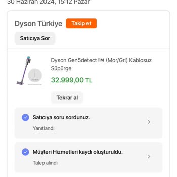 Dyson Hediye Ayaklı Standı Göndermiyor!