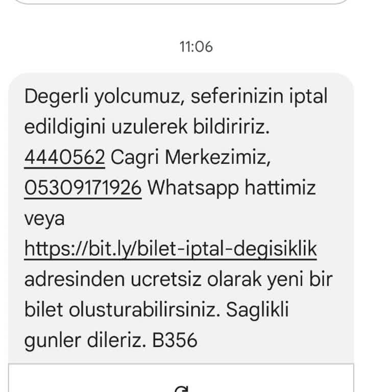 Kamil Koç Otobüs Bilet İptali